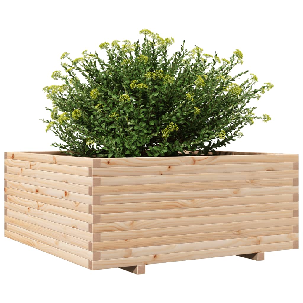 vidaXL Jardinera madera maciza de pino 110x110x49,5 cm