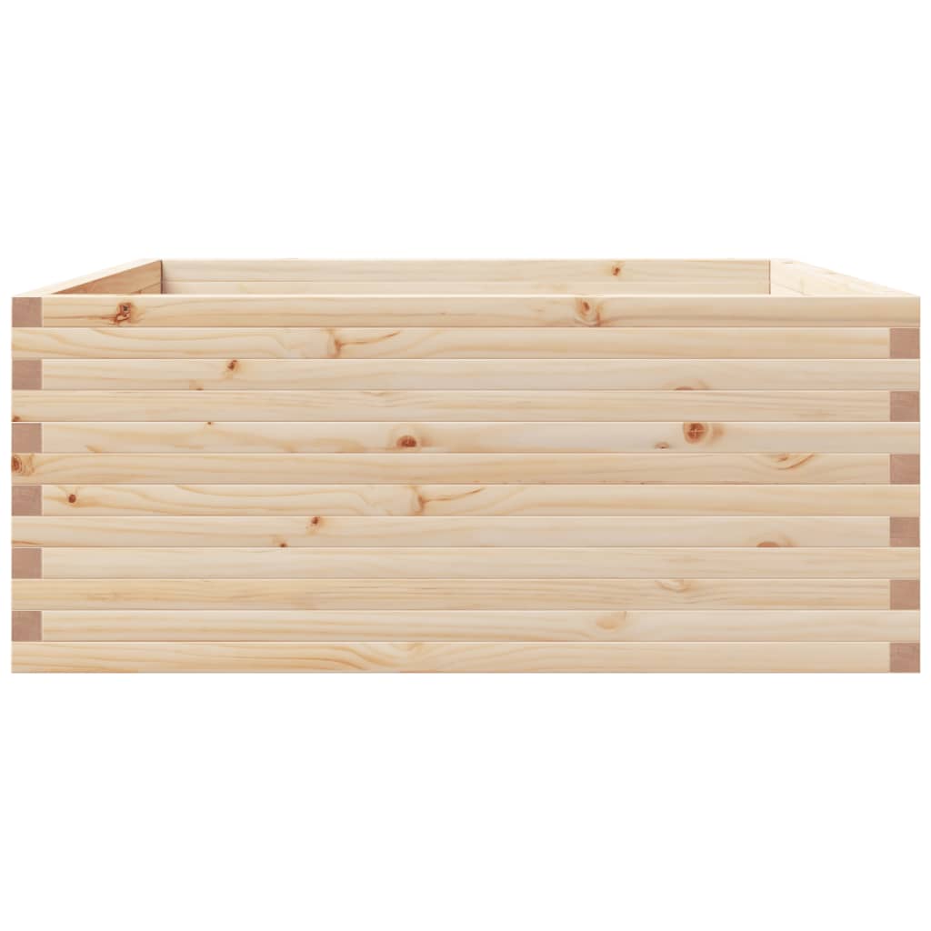 vidaXL Jardinera madera maciza de pino 110x110x49,5 cm