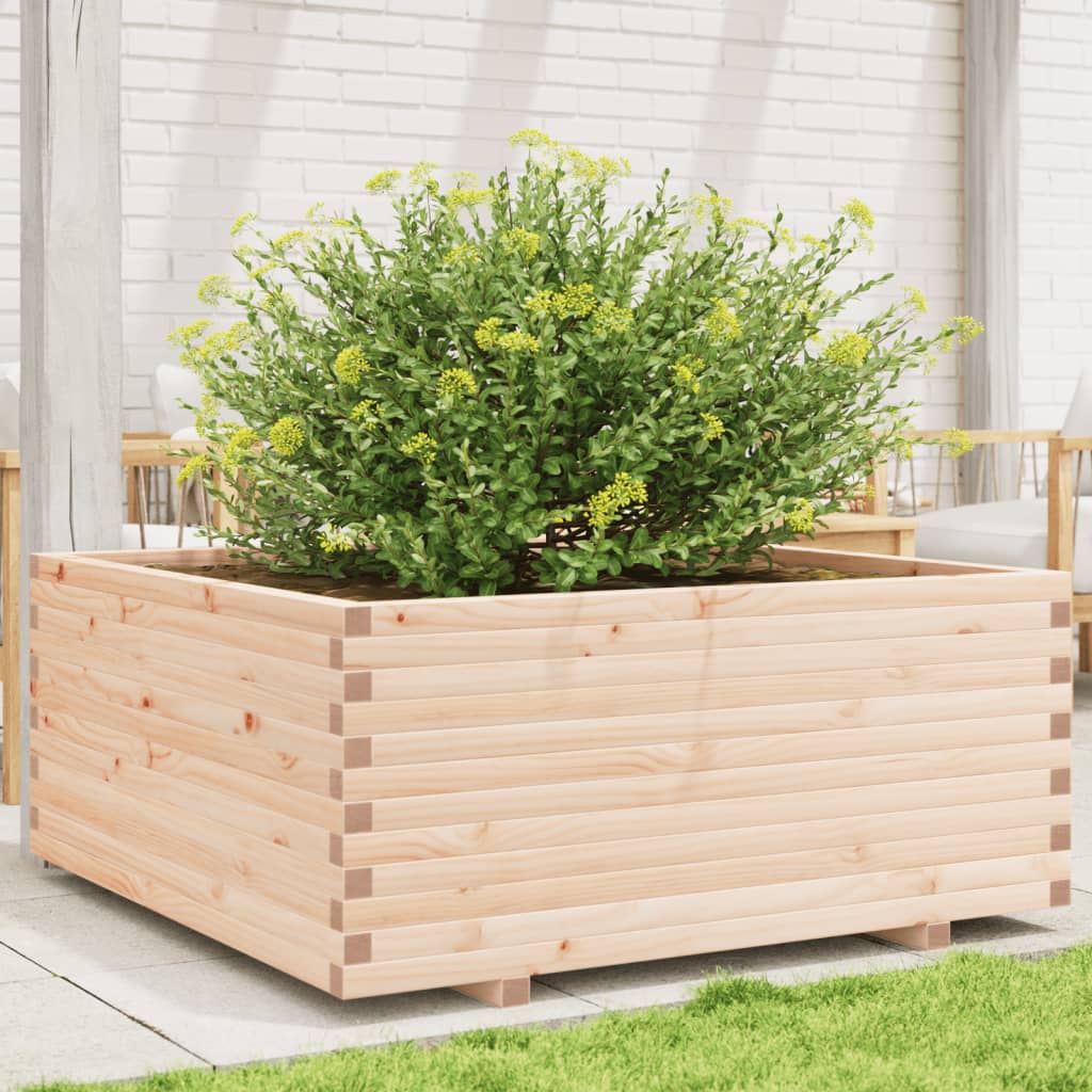 vidaXL Jardinera madera maciza de pino 110x110x49,5 cm