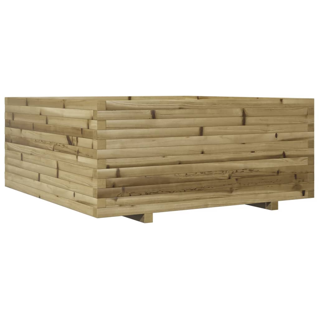 vidaXL Jardinera madera de pino impregnada 110x110x49,5 cm