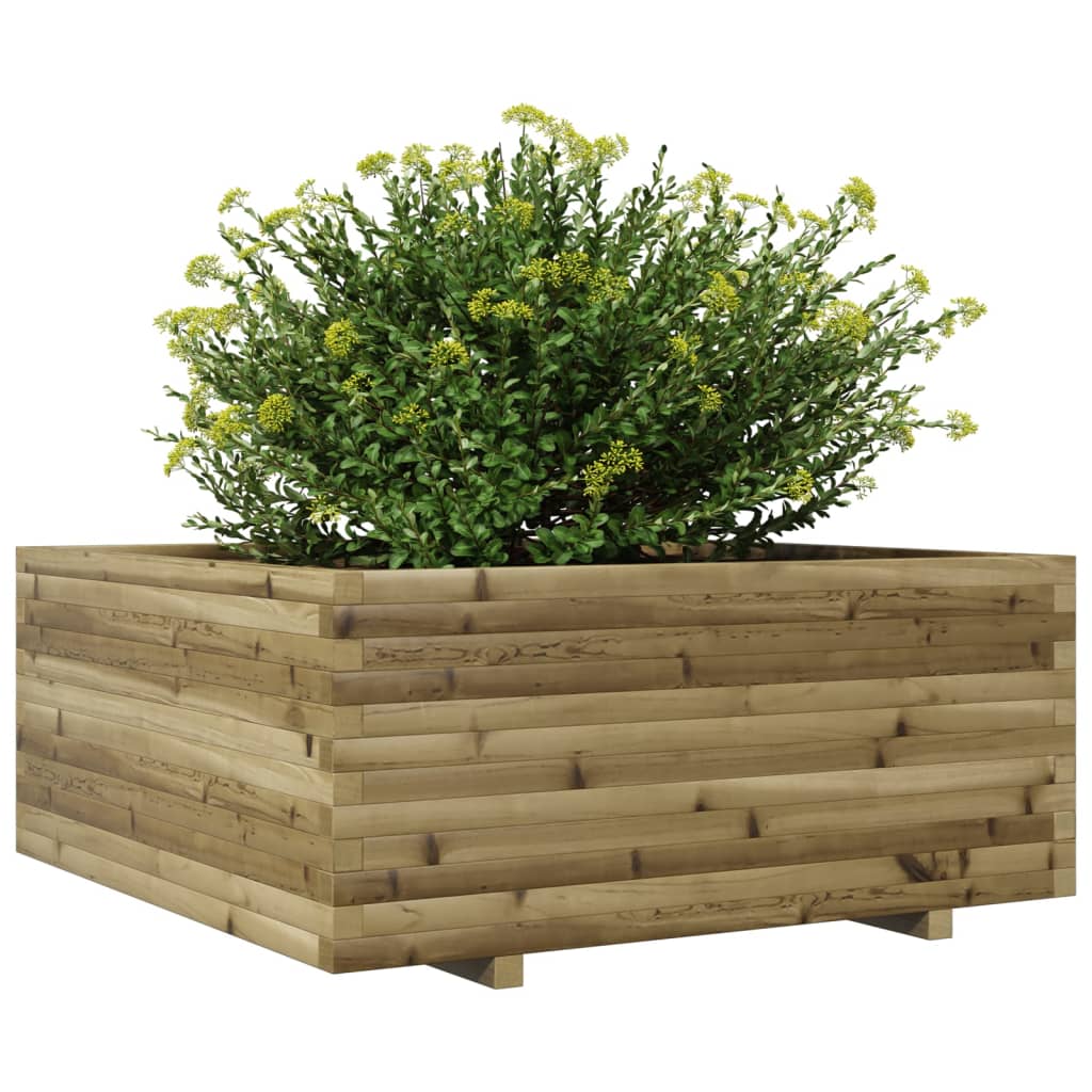 vidaXL Jardinera madera de pino impregnada 110x110x49,5 cm