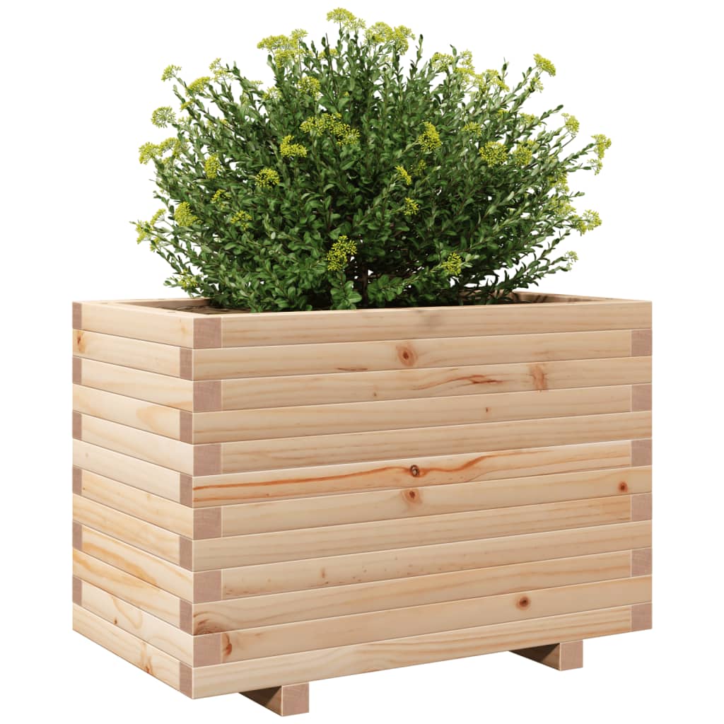 vidaXL Jardinera madera maciza de pino 70x40x49,5 cm