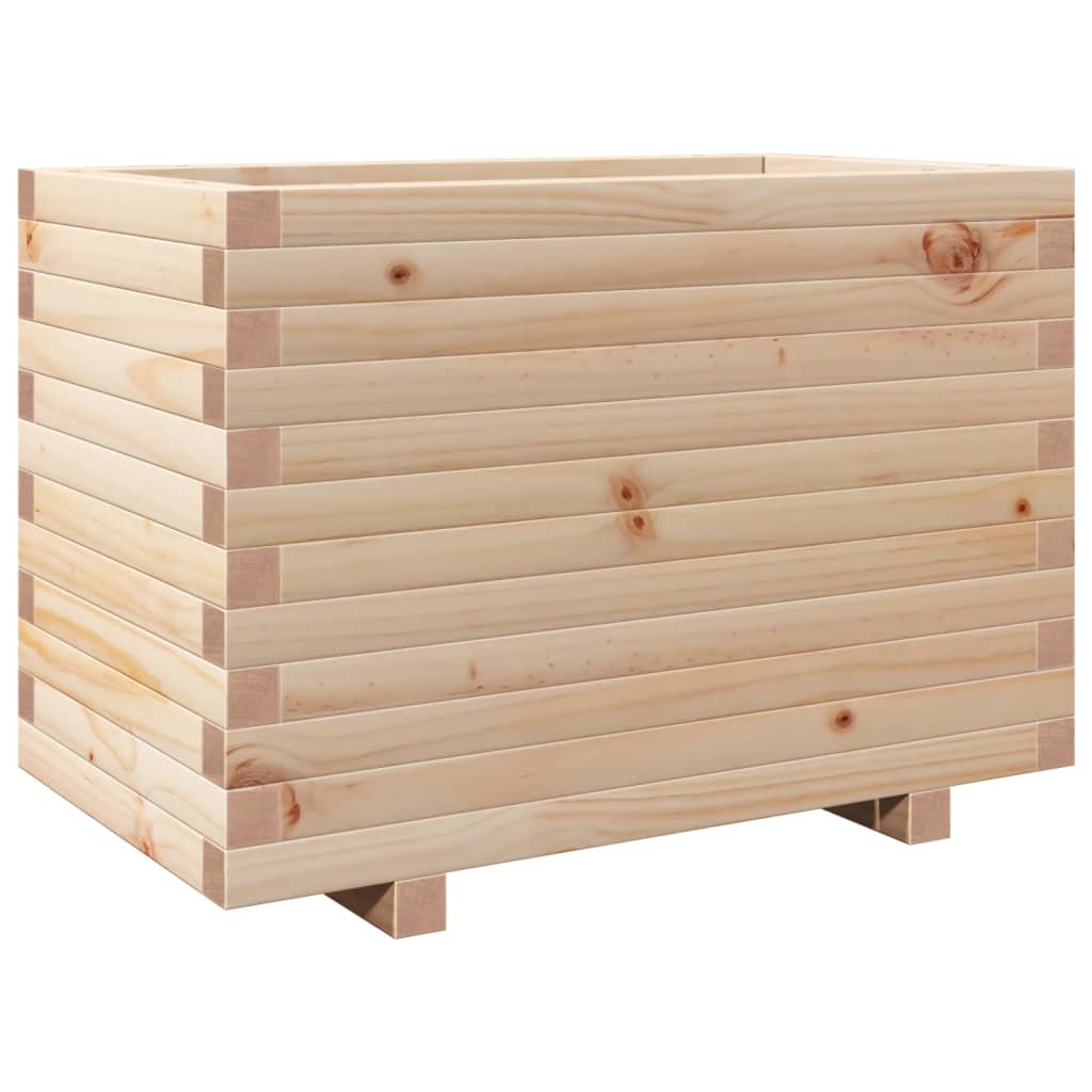 vidaXL Jardinera madera maciza de pino 70x40x49,5 cm