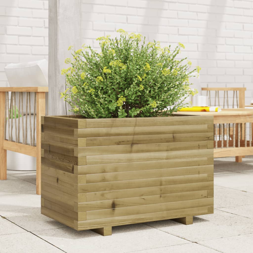 vidaXL Jardinera madera de pino impregnada 70x40x49,5 cm