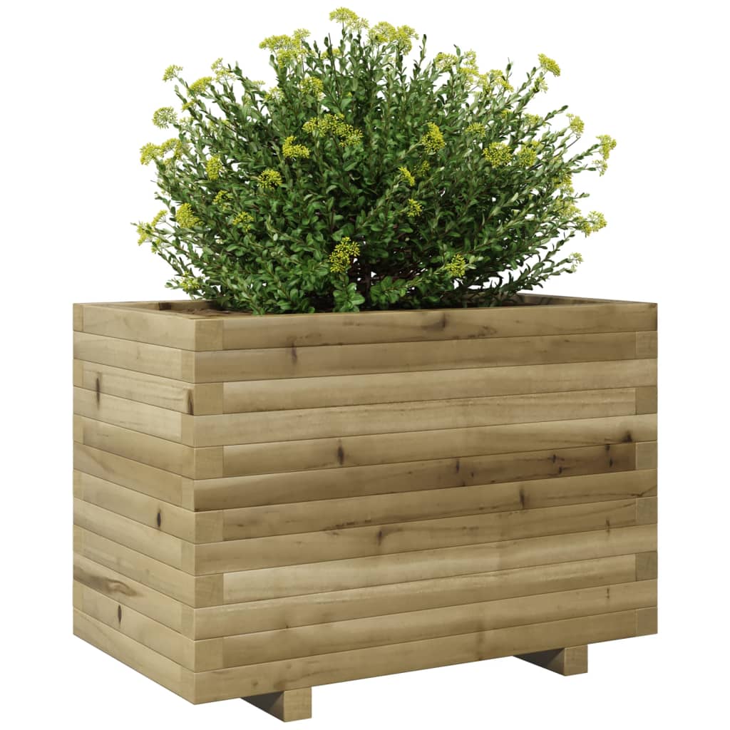 vidaXL Jardinera madera de pino impregnada 70x40x49,5 cm