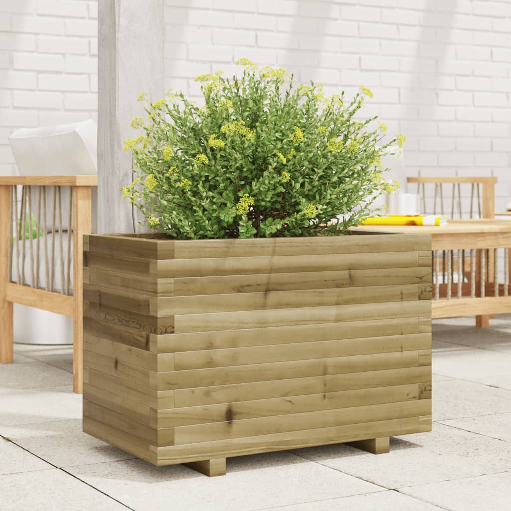 vidaXL Jardinera madera de pino impregnada 70x40x49,5 cm