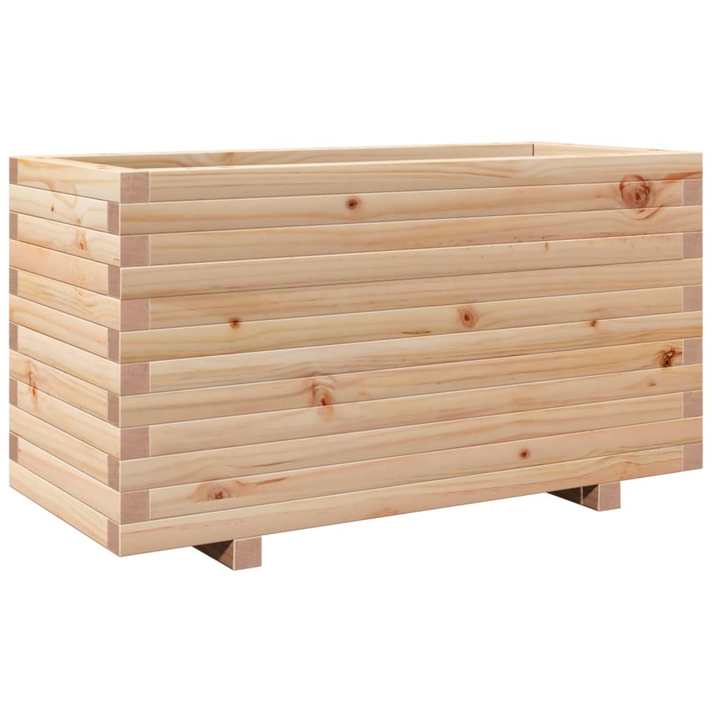 vidaXL Jardinera madera maciza de pino 90x40x49,5 cm