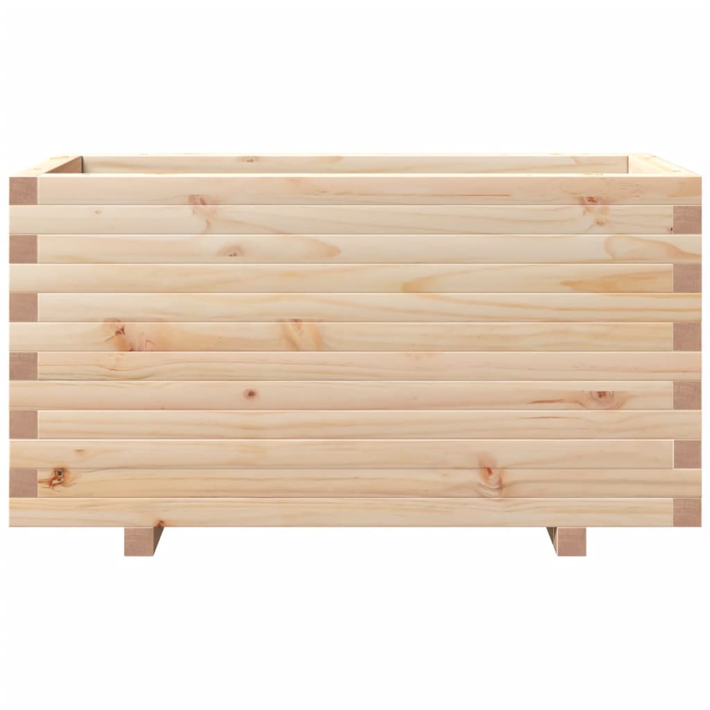 vidaXL Jardinera madera maciza de pino 90x40x49,5 cm