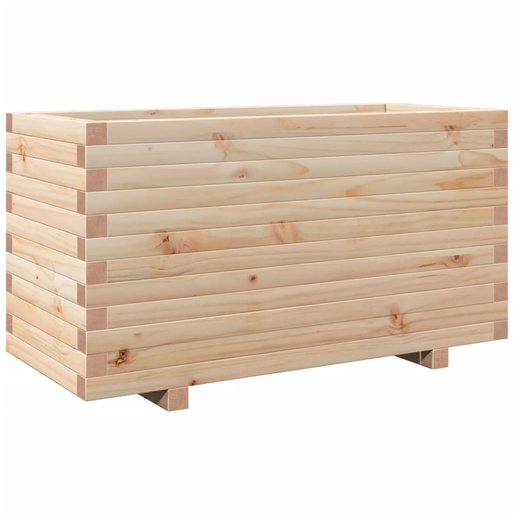 vidaXL Jardinera madera maciza de pino 90x40x49,5 cm