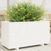 vidaXL Jardinera madera maciza de pino blanco 90x40x49,5 cm