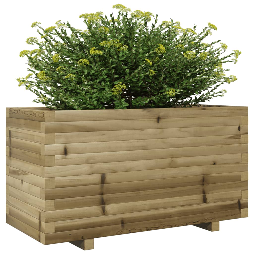 vidaXL Jardinera madera de pino impregnada 90x40x49,5 cm