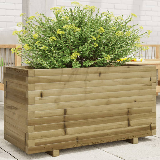 vidaXL Jardinera madera de pino impregnada 90x40x49,5 cm