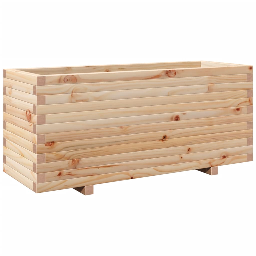 vidaXL Jardinera madera maciza de pino 110x40x49,5 cm