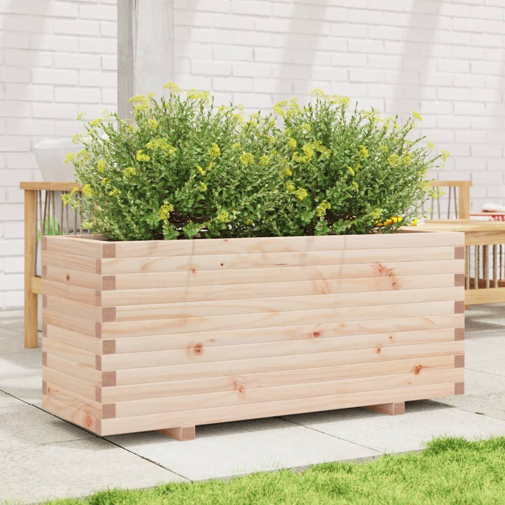 vidaXL Jardinera madera maciza de pino 110x40x49,5 cm