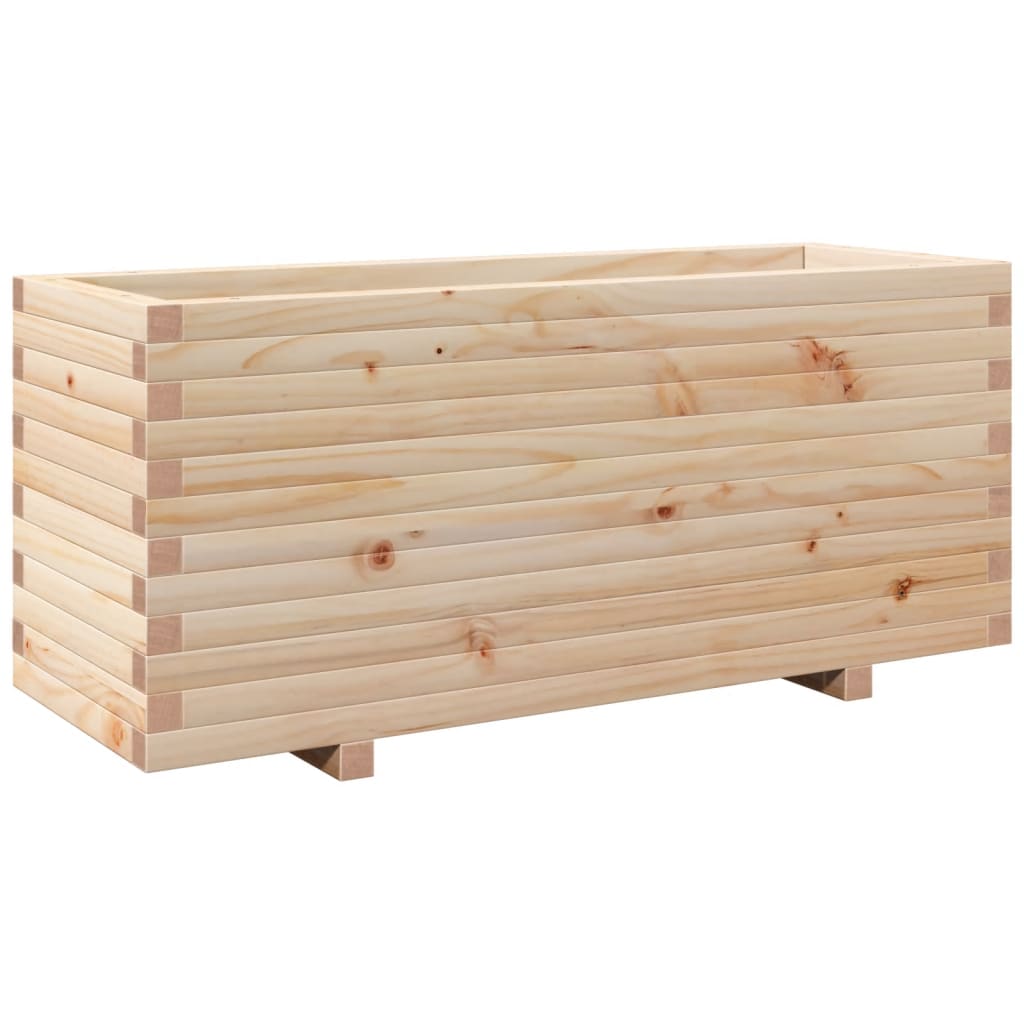 vidaXL Jardinera madera maciza de pino 110x40x49,5 cm