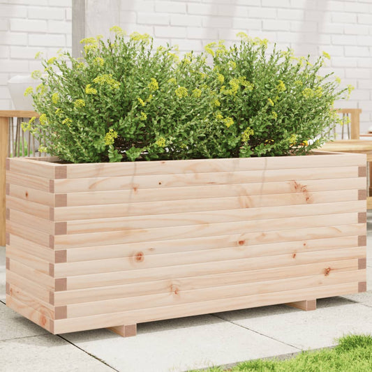 vidaXL Jardinera madera maciza de pino 110x40x49,5 cm