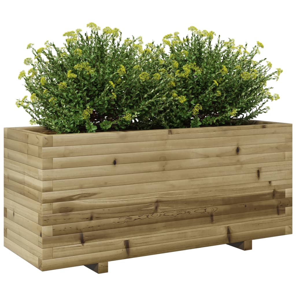 vidaXL Jardinera madera de pino impregnada 110x40x49,5 cm