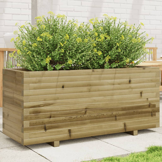 vidaXL Jardinera madera de pino impregnada 110x40x49,5 cm