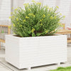 vidaXL Jardinera madera maciza de pino blanco 90x60x49,5 cm