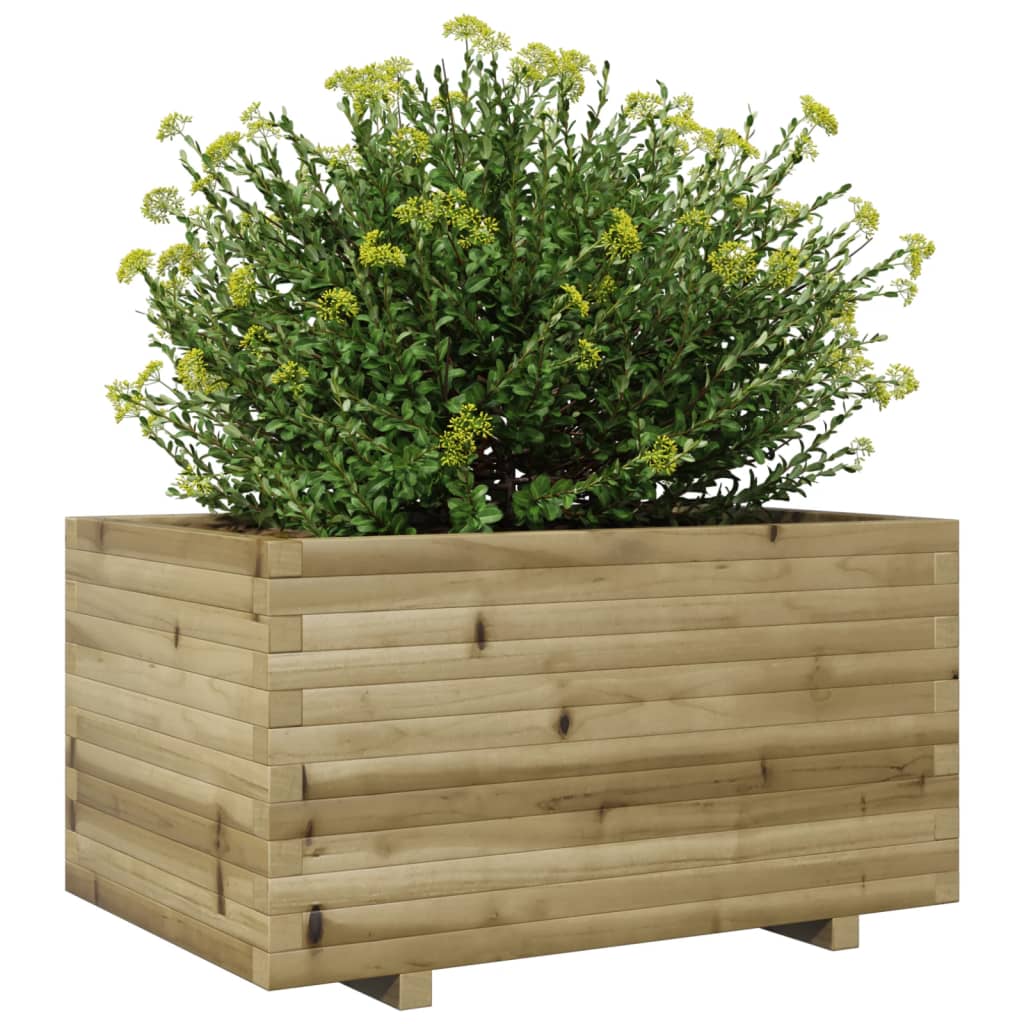 vidaXL Jardinera madera de pino impregnada 90x60x49,5 cm