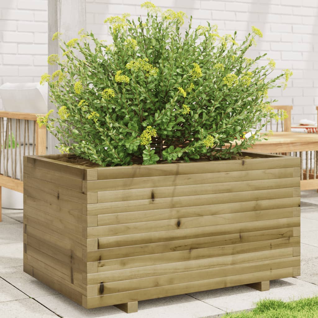 vidaXL Jardinera madera de pino impregnada 90x60x49,5 cm