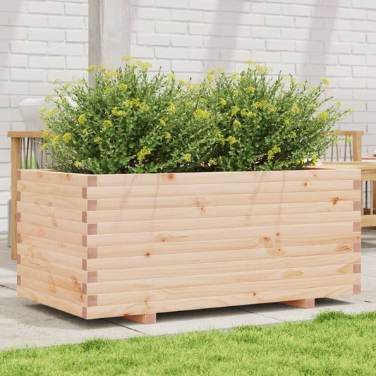 vidaXL Jardinera madera maciza de pino 110x60x49,5 cm