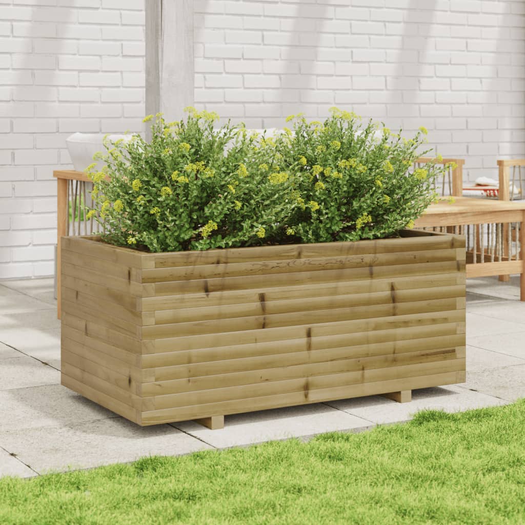 vidaXL Jardinera madera de pino impregnada 110x60x49,5 cm