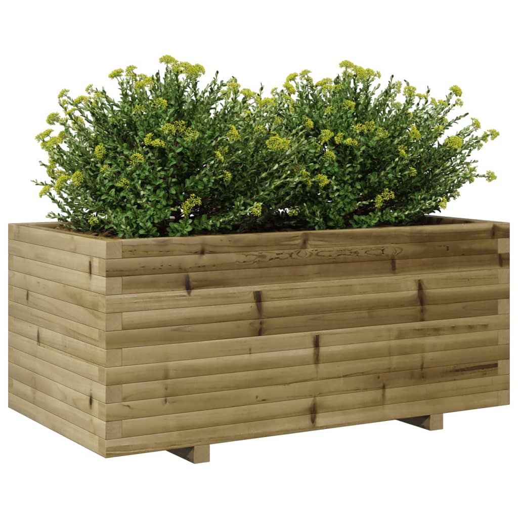 vidaXL Jardinera madera de pino impregnada 110x60x49,5 cm