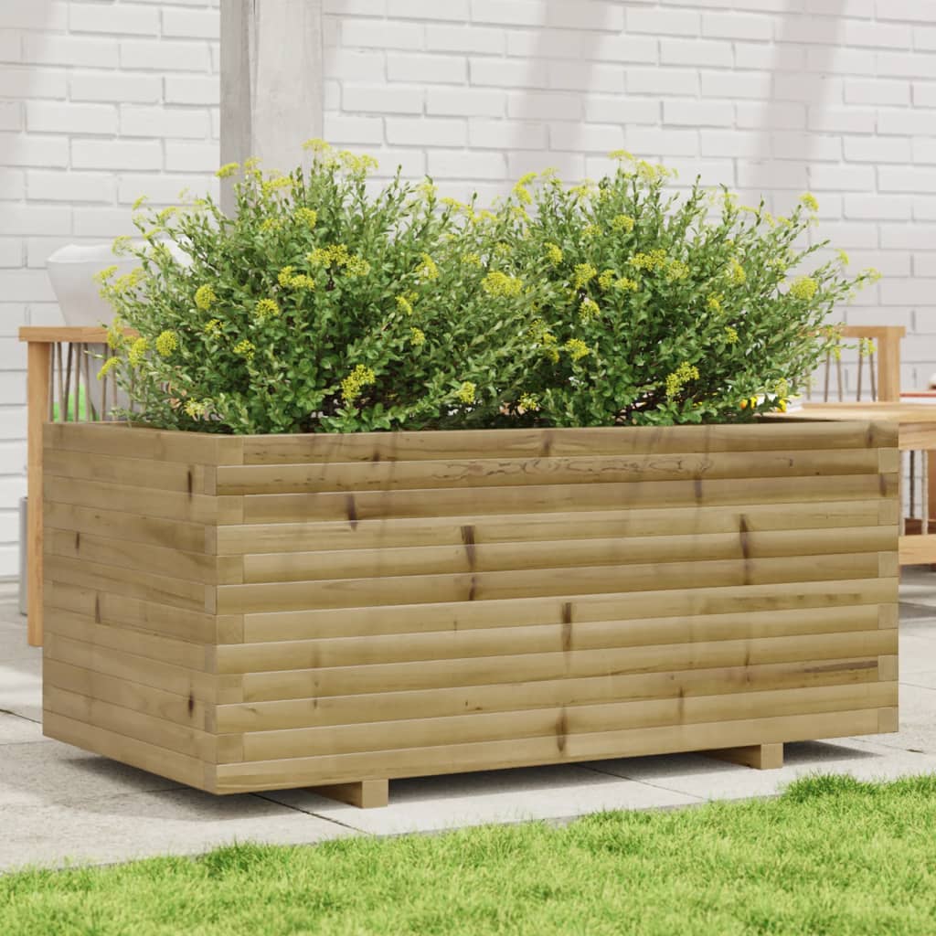 vidaXL Jardinera madera de pino impregnada 110x60x49,5 cm