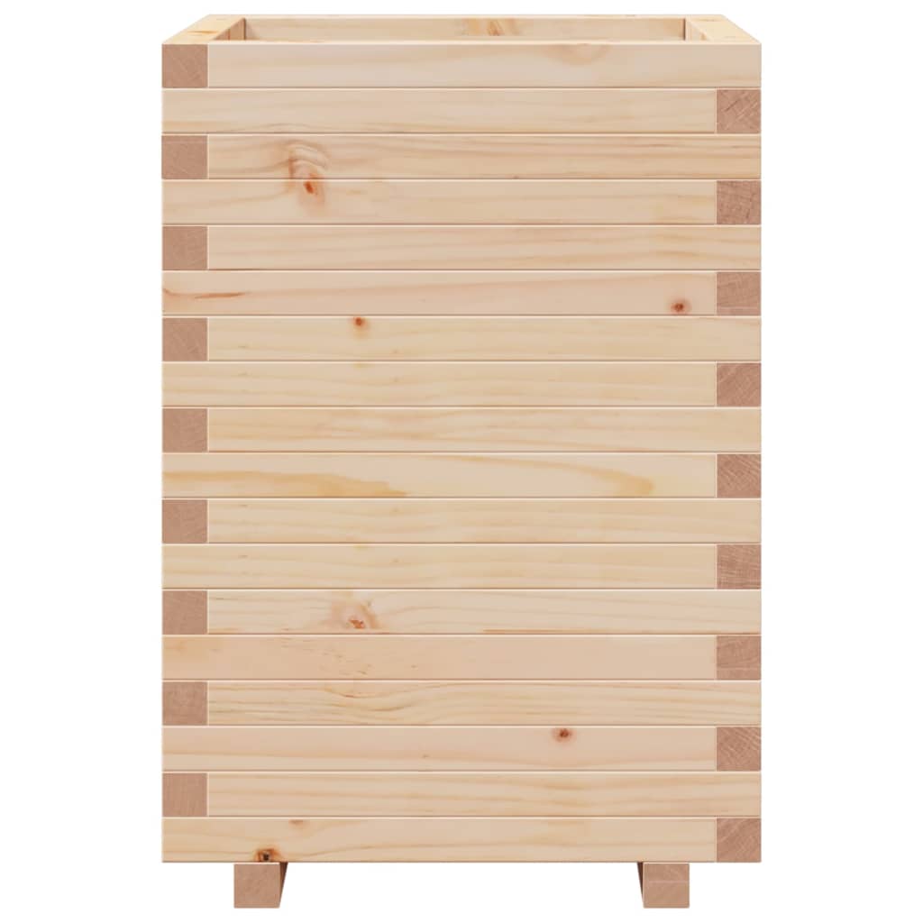 vidaXL Jardinera madera maciza de pino 50x50x72,5 cm