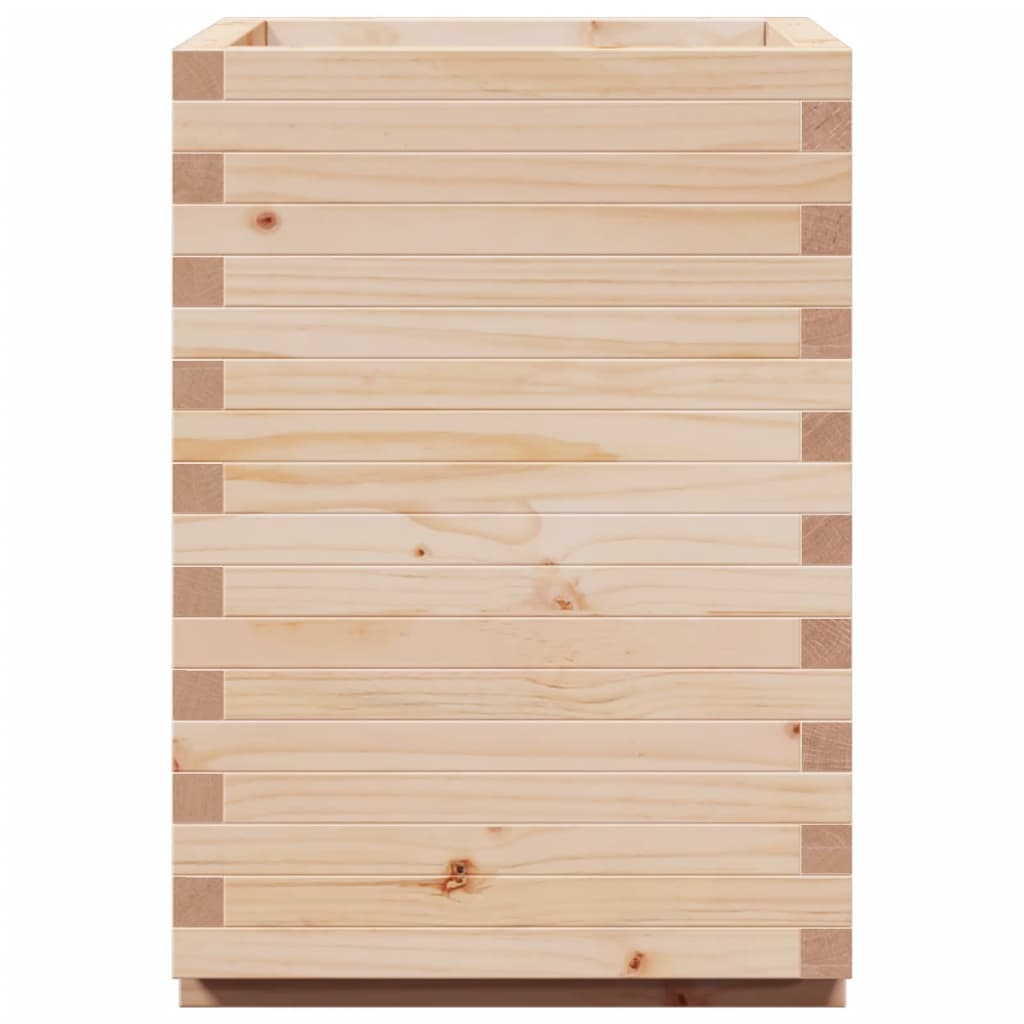 vidaXL Jardinera madera maciza de pino 50x50x72,5 cm