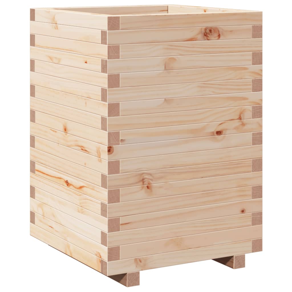 vidaXL Jardinera madera maciza de pino 50x50x72,5 cm