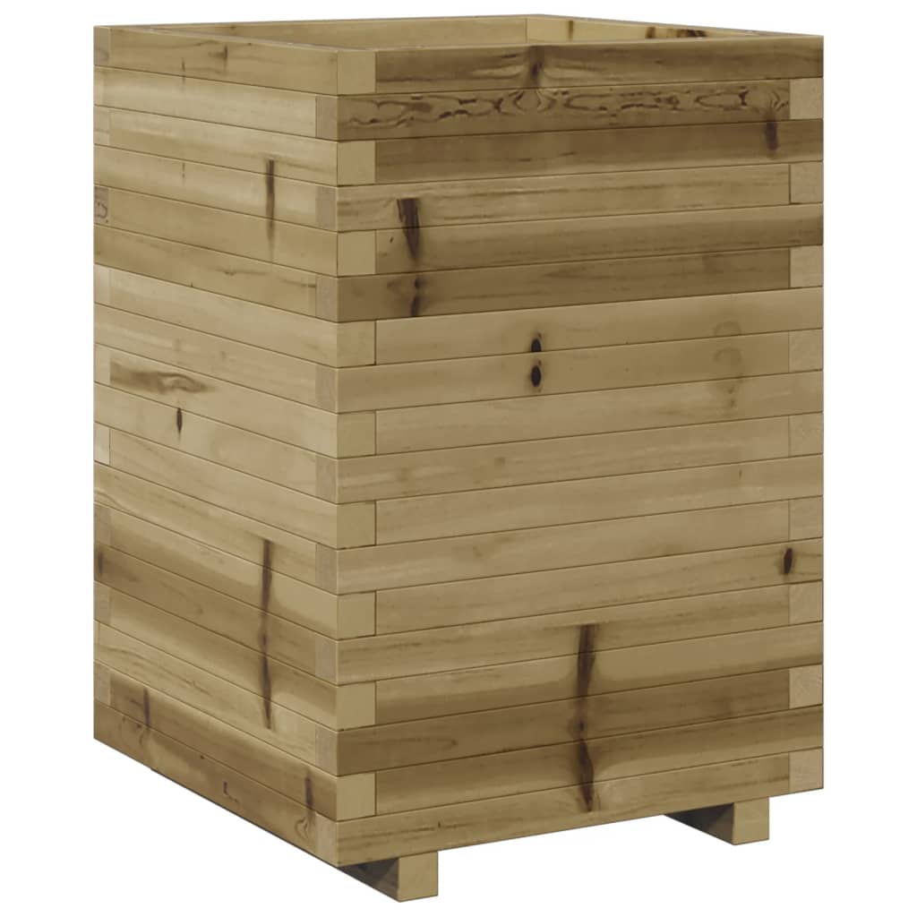 vidaXL Jardinera madera de pino impregnada 50x50x72,5 cm