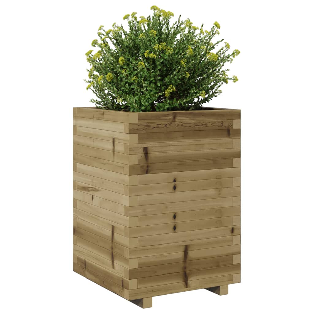 vidaXL Jardinera madera de pino impregnada 50x50x72,5 cm