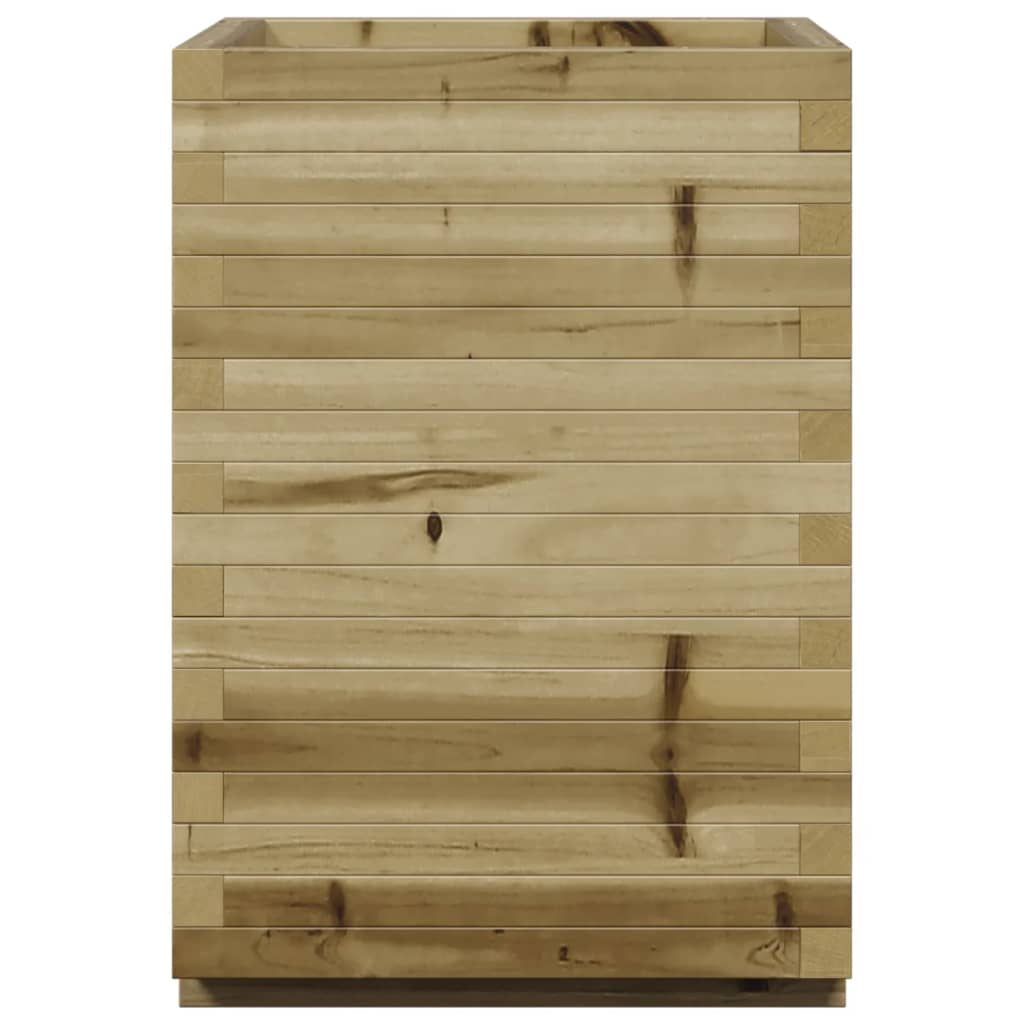 vidaXL Jardinera madera de pino impregnada 50x50x72,5 cm