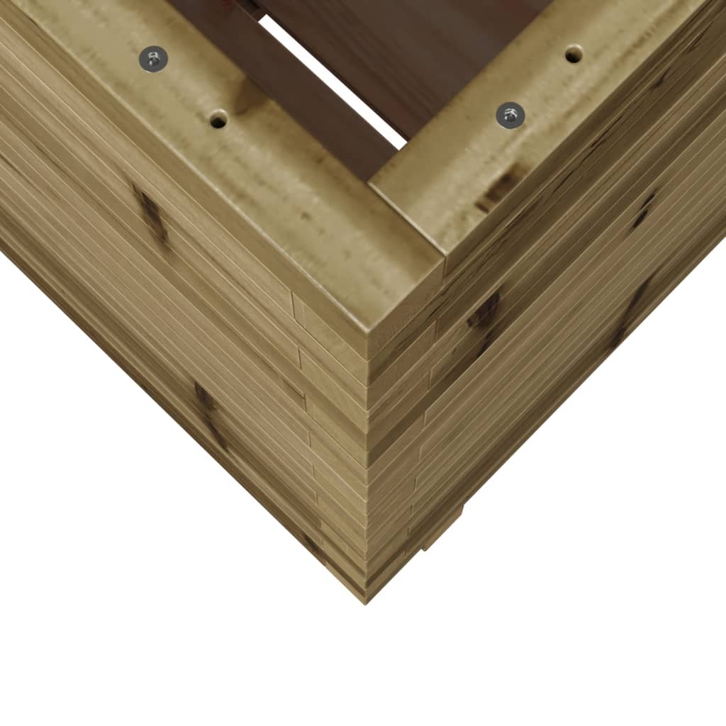 vidaXL Jardinera madera de pino impregnada 50x50x72,5 cm