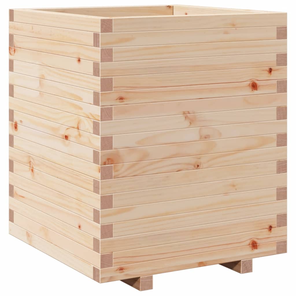 vidaXL Jardinera madera maciza de pino 60x60x72,5 cm