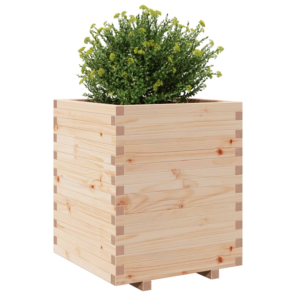 vidaXL Jardinera madera maciza de pino 60x60x72,5 cm