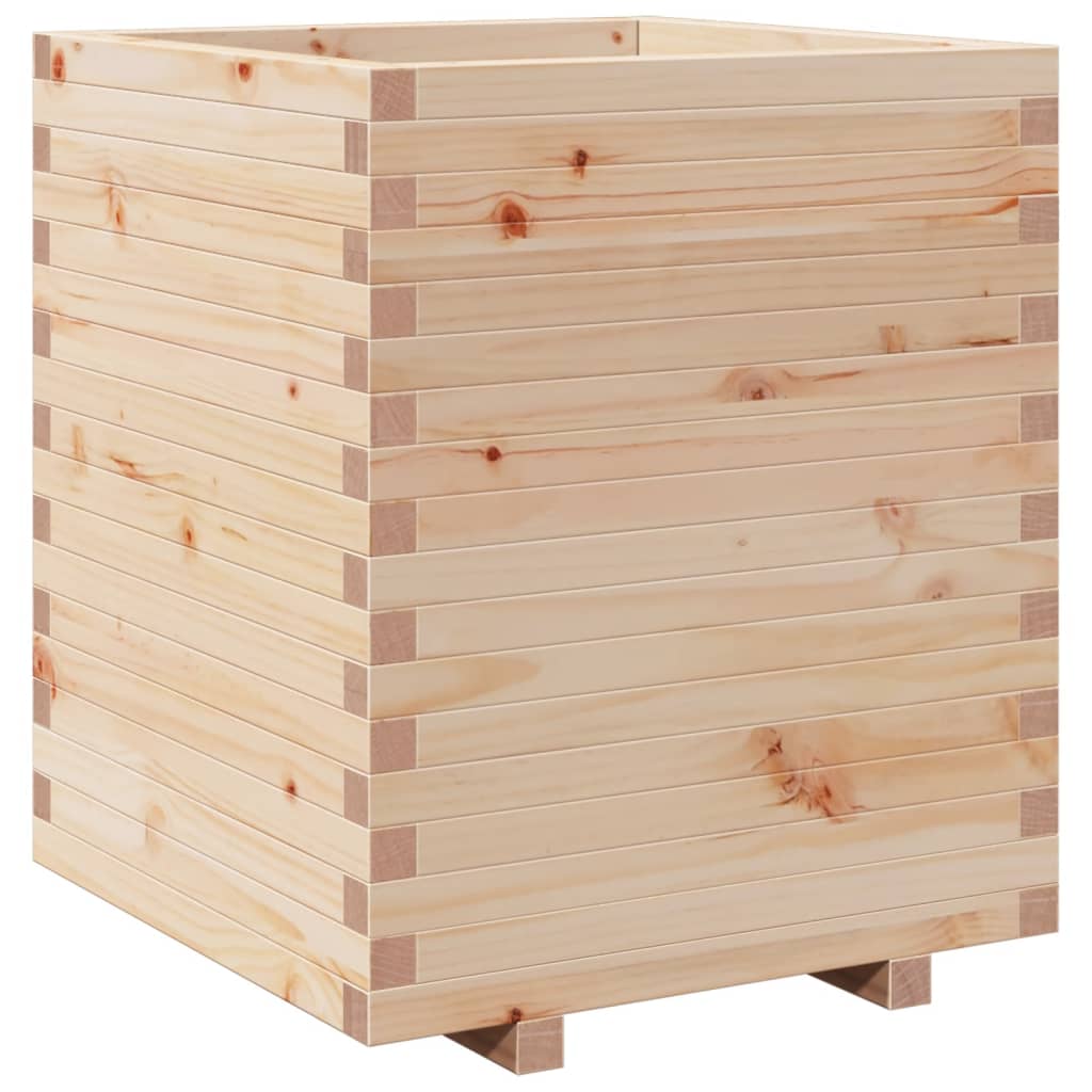 vidaXL Jardinera madera maciza de pino 60x60x72,5 cm