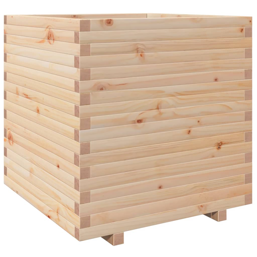 vidaXL Jardinera madera maciza de pino 70x70x72,5 cm