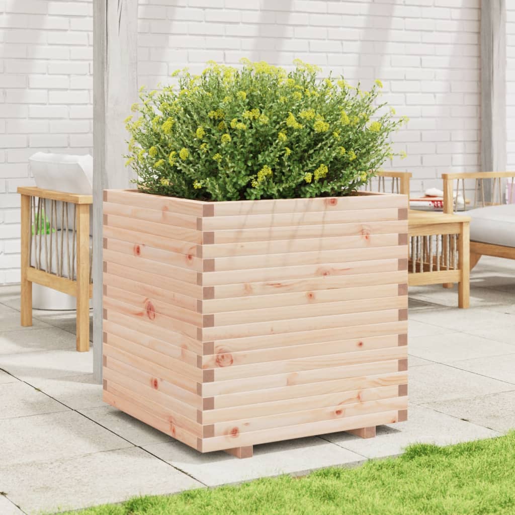 vidaXL Jardinera madera maciza de pino 70x70x72,5 cm