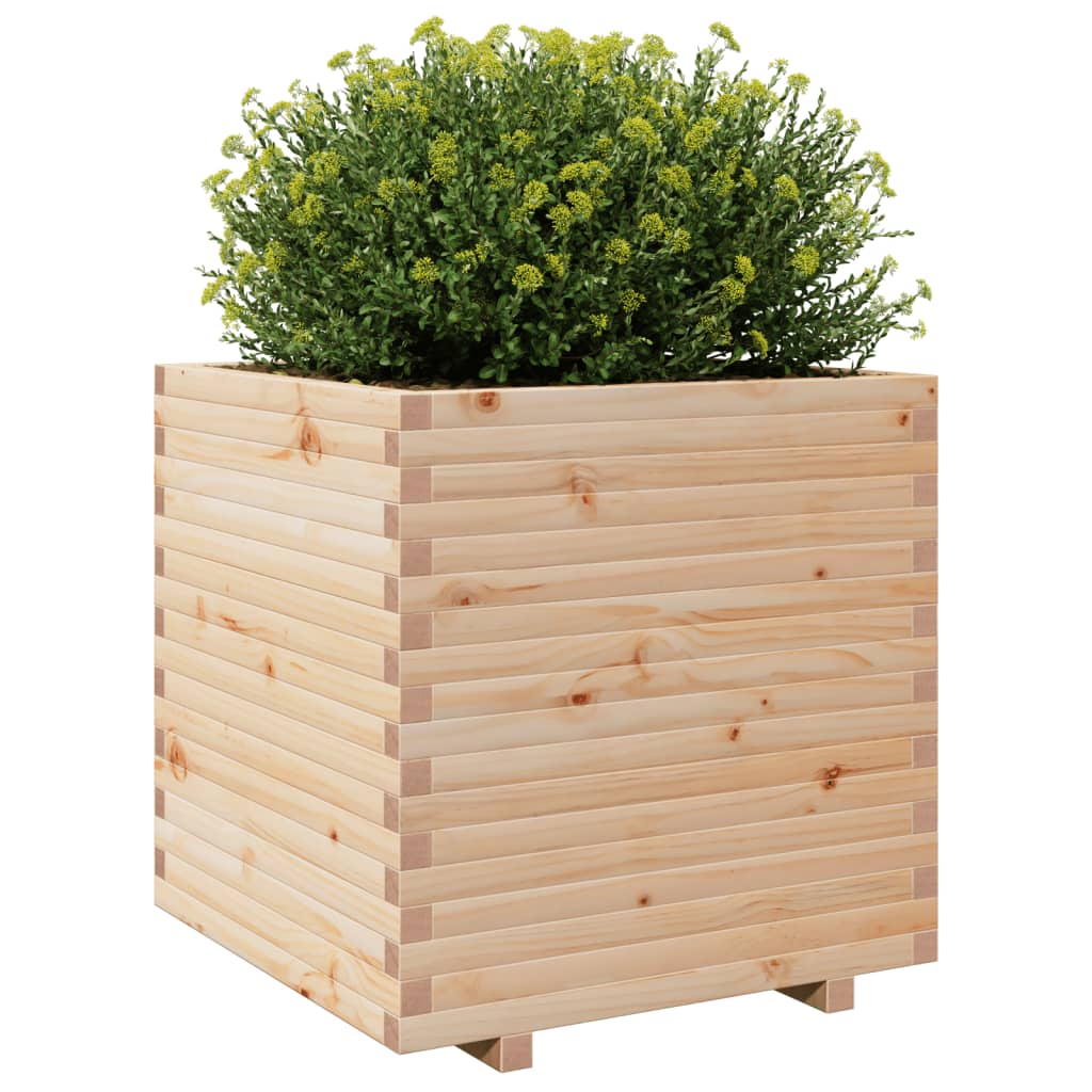 vidaXL Jardinera madera maciza de pino 70x70x72,5 cm