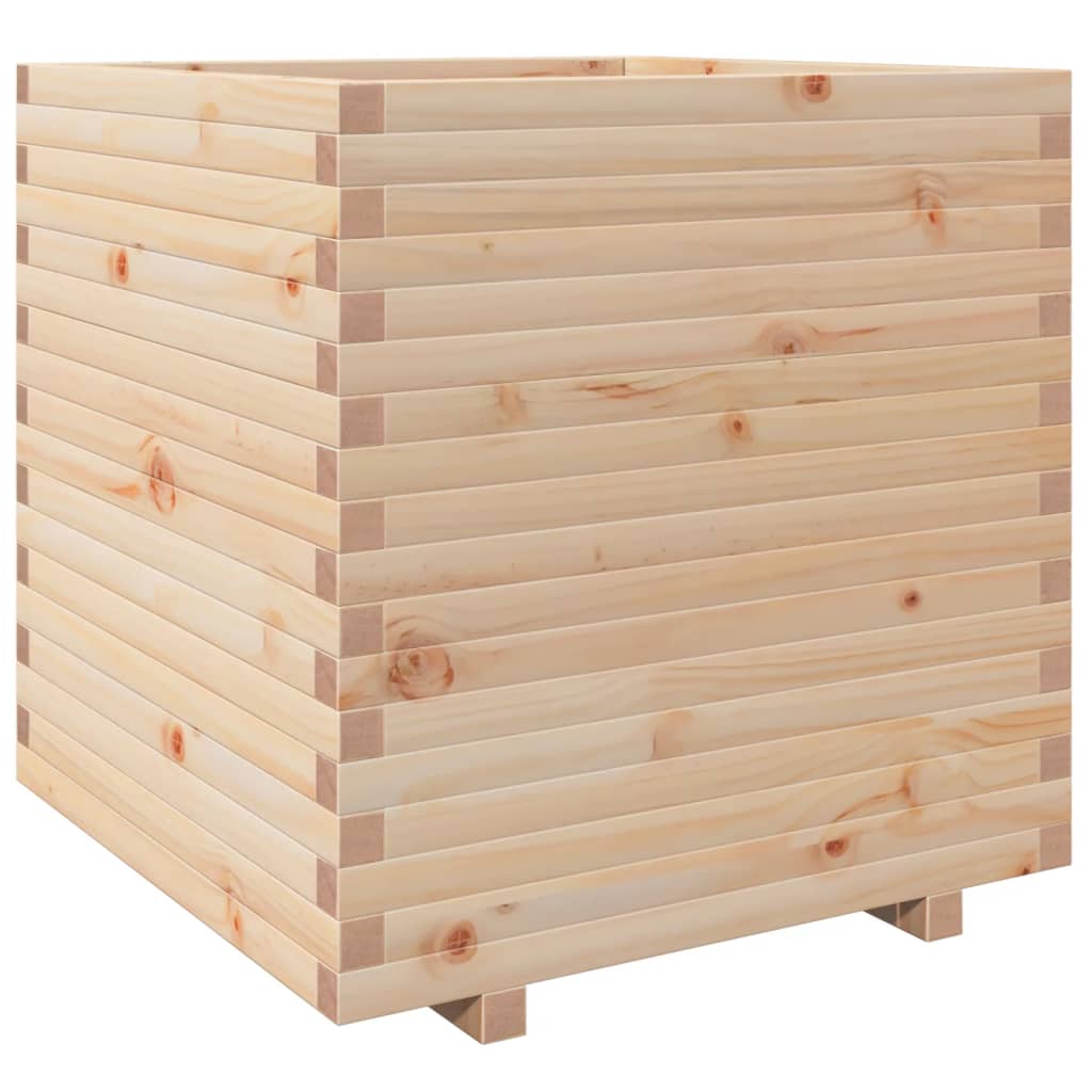 vidaXL Jardinera madera maciza de pino 70x70x72,5 cm