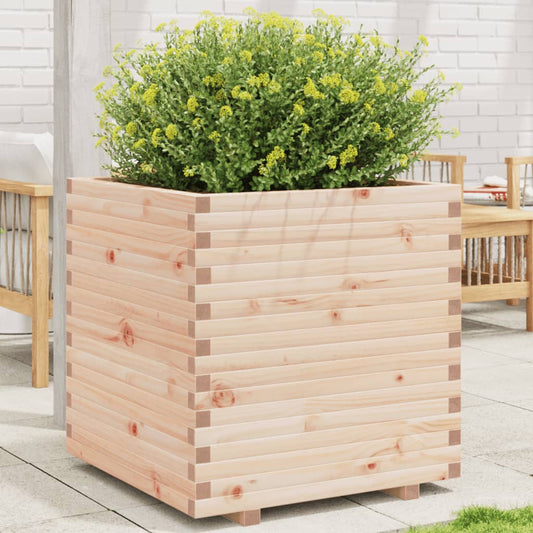 vidaXL Jardinera madera maciza de pino 70x70x72,5 cm