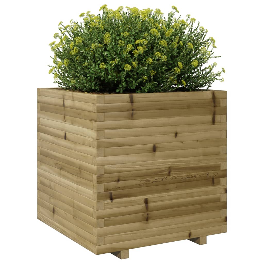 vidaXL Jardinera madera de pino impregnada 70x70x72,5 cm