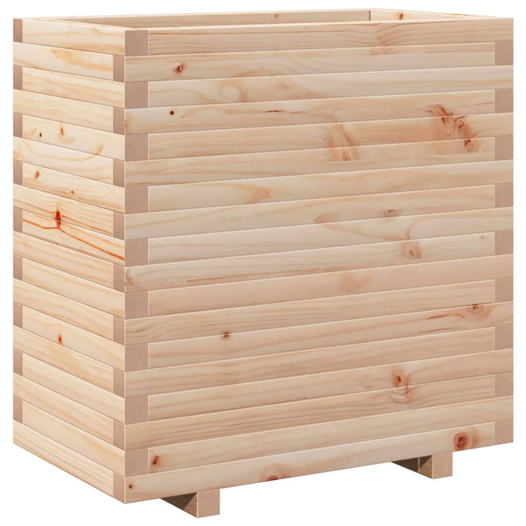 vidaXL Jardinera madera maciza de pino 70x40x72,5 cm