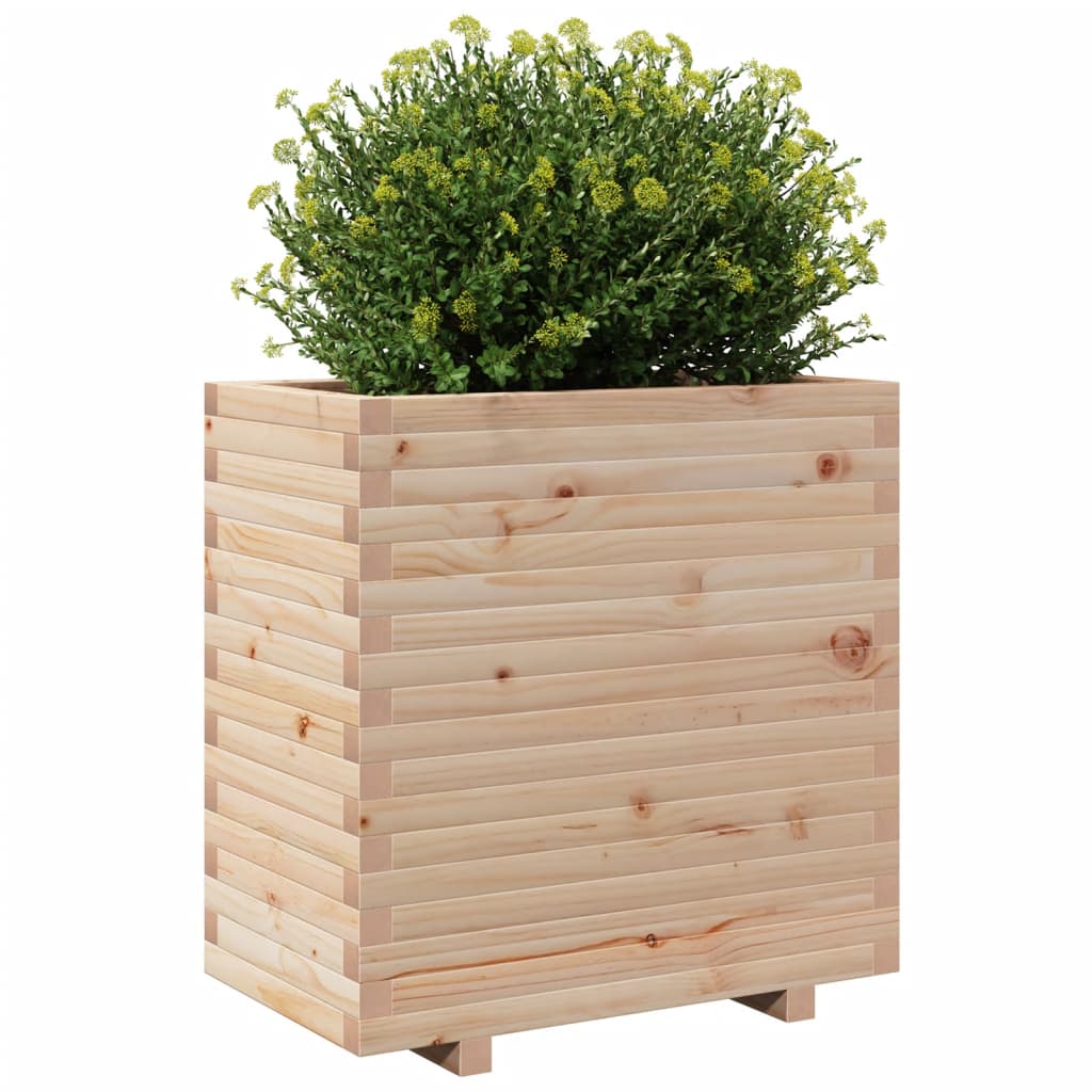 vidaXL Jardinera madera maciza de pino 70x40x72,5 cm