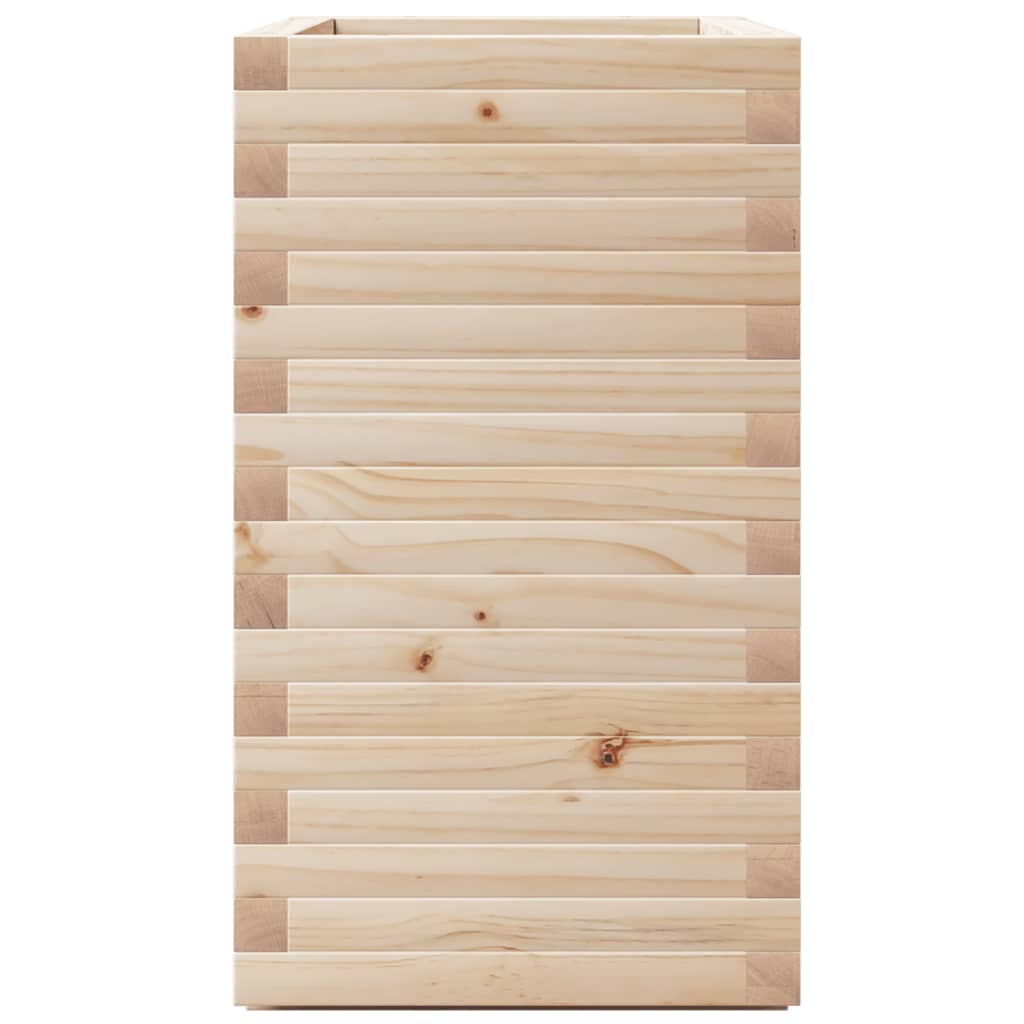 vidaXL Jardinera madera maciza de pino 70x40x72,5 cm