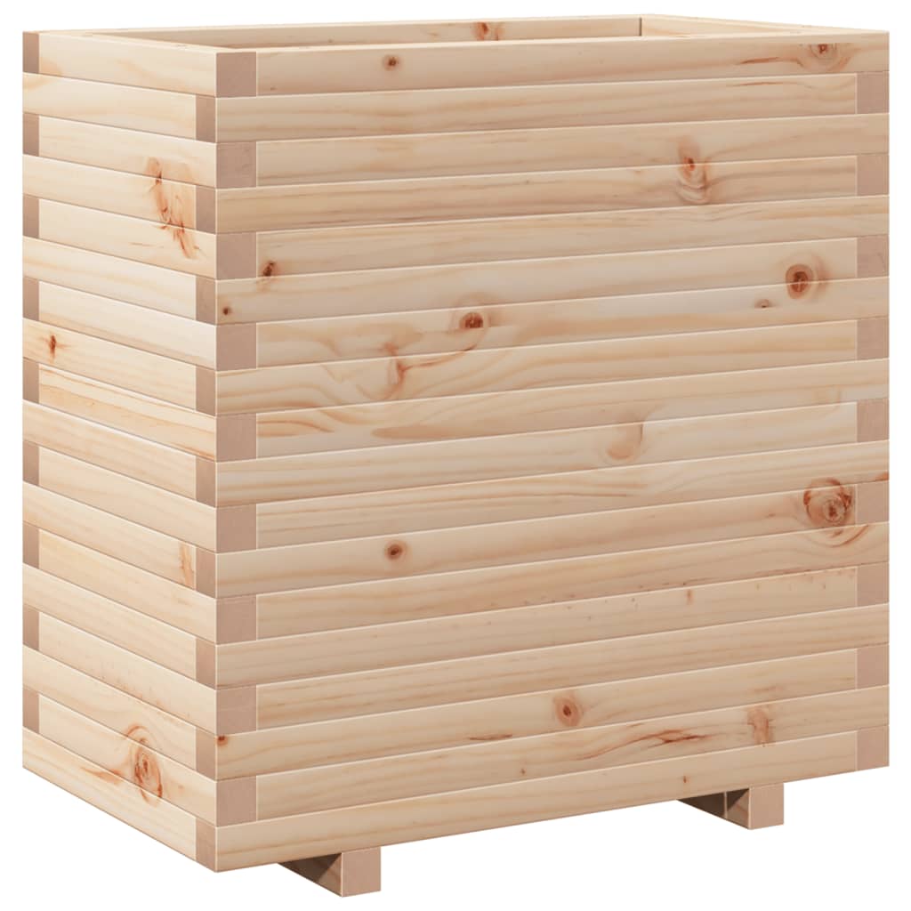 vidaXL Jardinera madera maciza de pino 70x40x72,5 cm