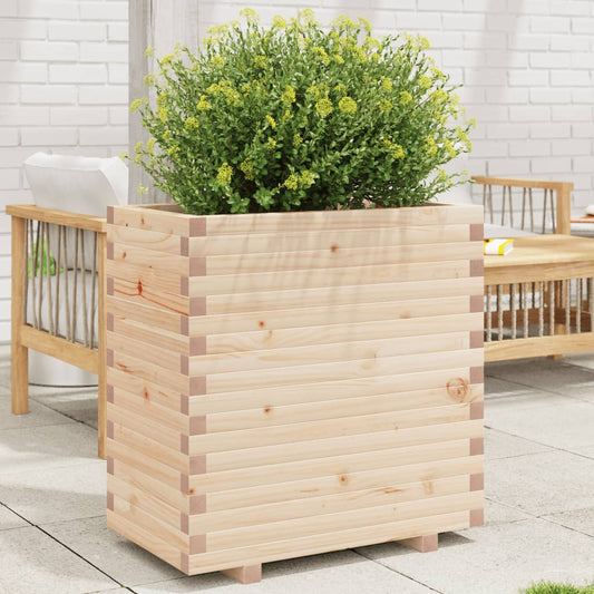 vidaXL Jardinera madera maciza de pino 70x40x72,5 cm